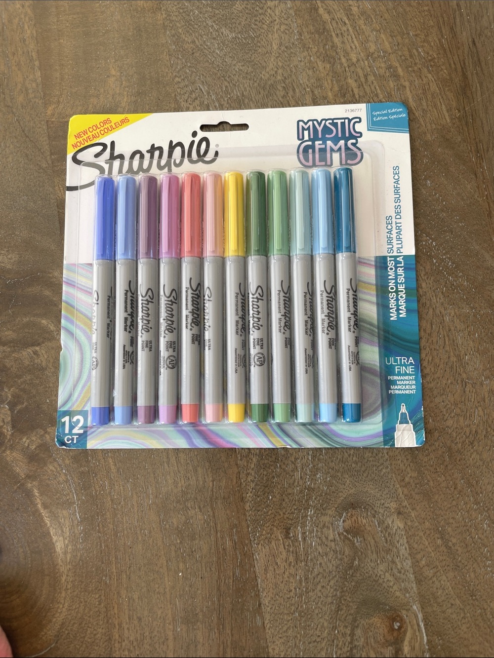 Sharpie Mystic Gems Ultra Fine Permanent Markers - Pastel Assorted (12-Count)